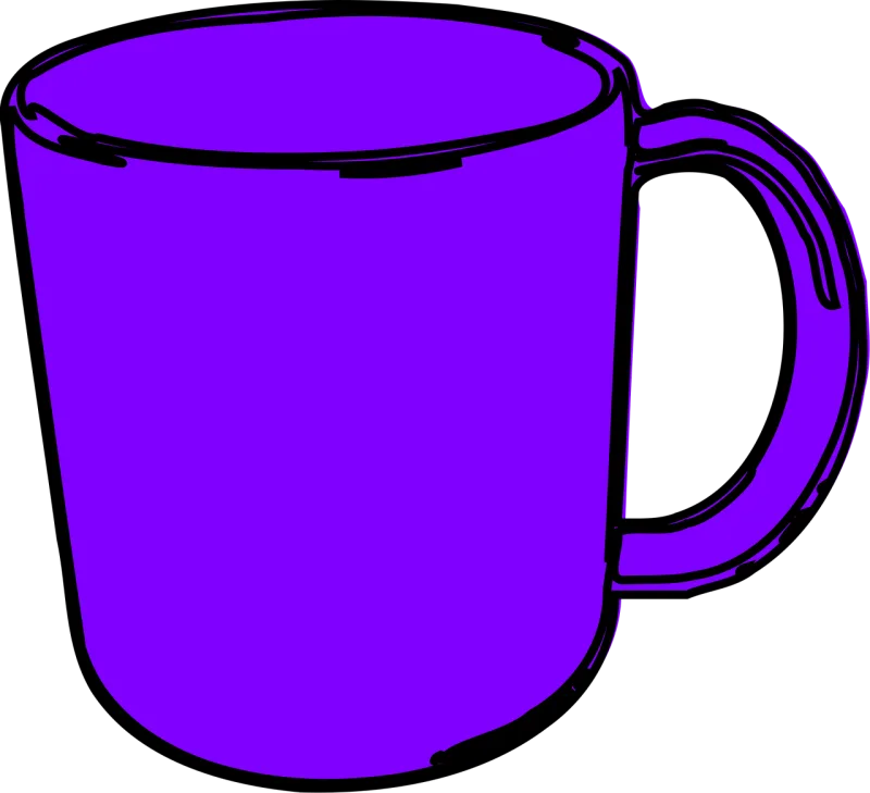 Cup Purple Mug Stickdatei – Essen & Trinken