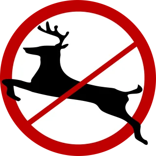 Deer Sanctuary Warning Stickdatei
