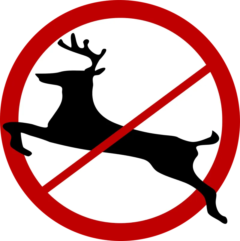 Deer Sanctuary Warning Stickdatei – Tiere