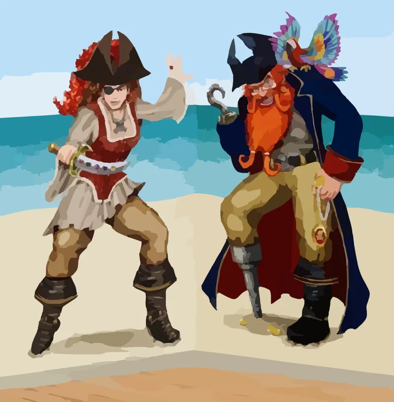 Pirates Man Woman Stickdatei – Kinder