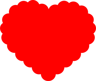 Love Red Heart Stickdatei