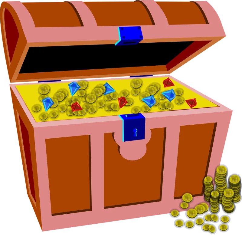Treasure Chest Jewels Stickdatei – Kinder