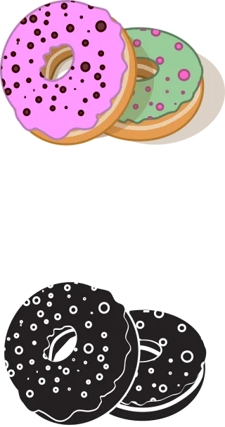 Donuts Sweets Colored Stickdatei