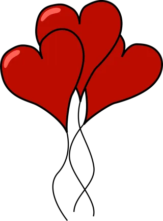 Valentine Heart Balloon Stickdatei