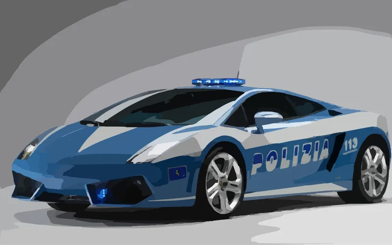 Police car Police Car Stickdatei – Fahrzeuge