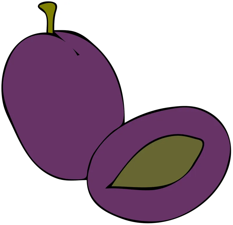 Plum Purple Fruit Stickdatei – Essen & Trinken