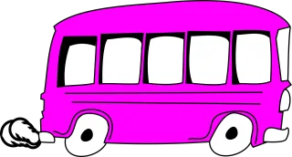 Bus School bus Pink Stickdatei