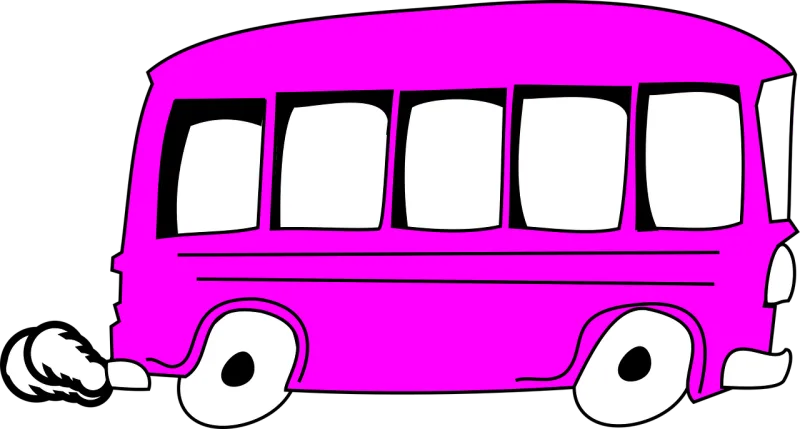 Bus School bus Pink Stickdatei – Fahrzeuge