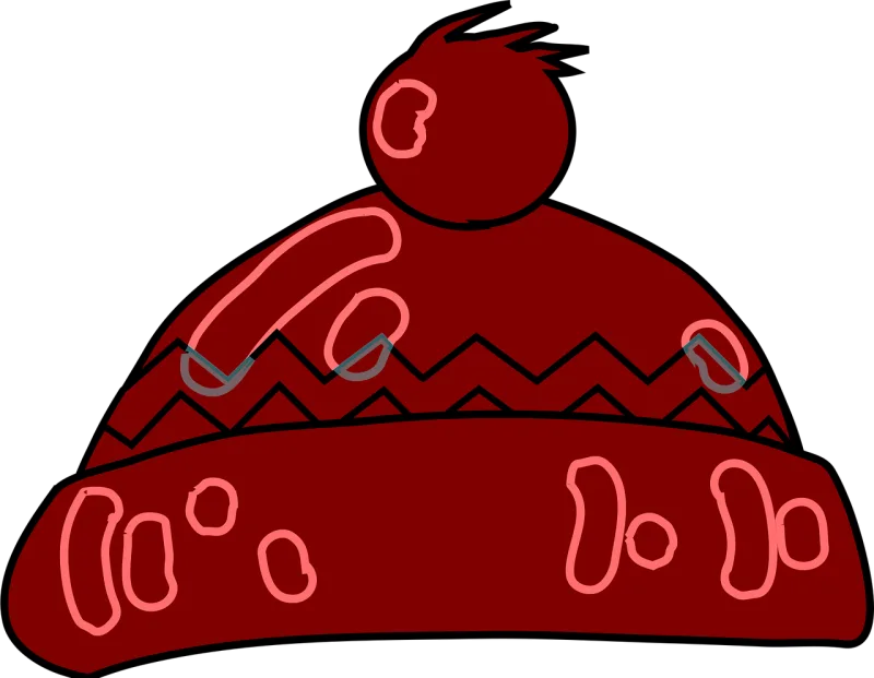 Hat Winter Maroon Stickdatei – Weihnachten