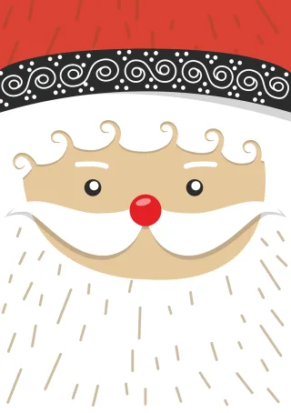 Santa claus Christmas motif Winter Stickdatei