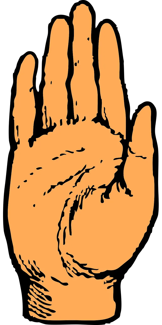 Hand Palm Fingers Stickdatei – Natur