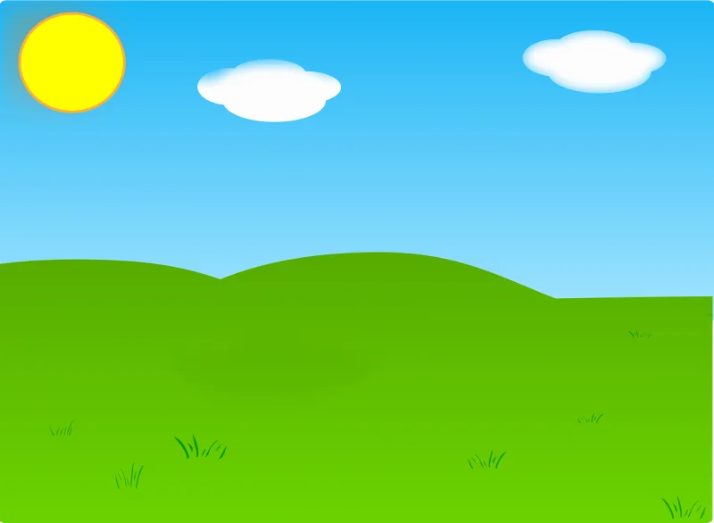 Summer Sky Landscape Stickdatei – Natur