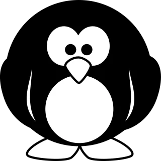 Penguin Tux Animal Stickdatei