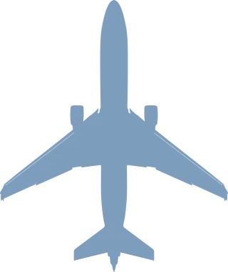 Airline Airplane Blue Stickdatei