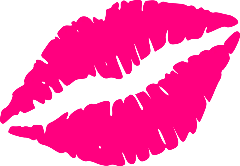 Lips Pink Kiss Stickdatei – Herzen & Liebe