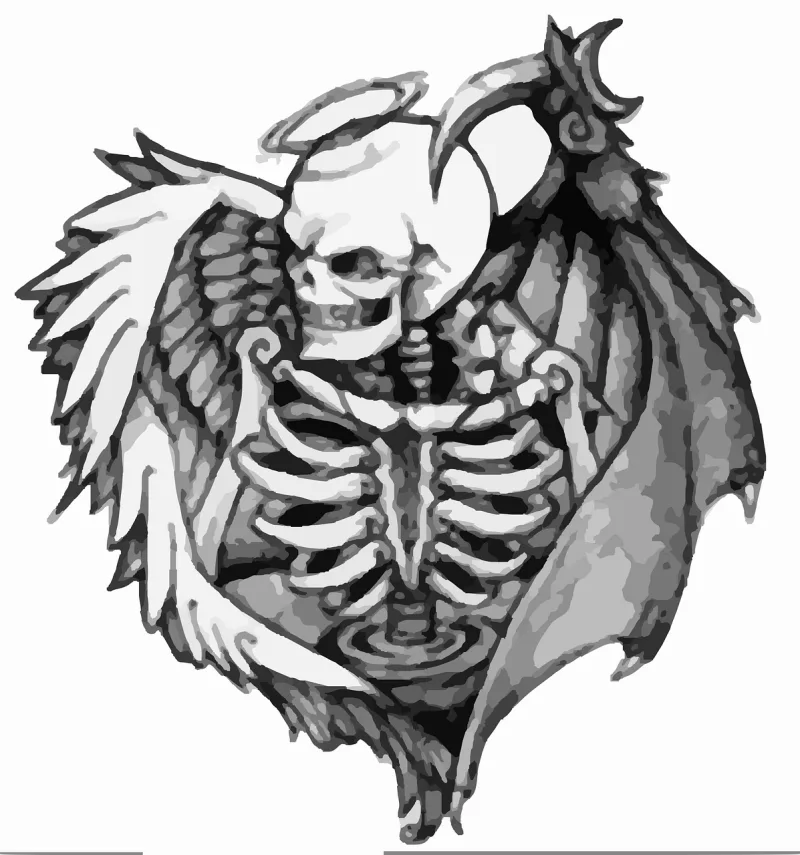 Tattoo Dead Skeleton Stickdatei – Weihnachten
