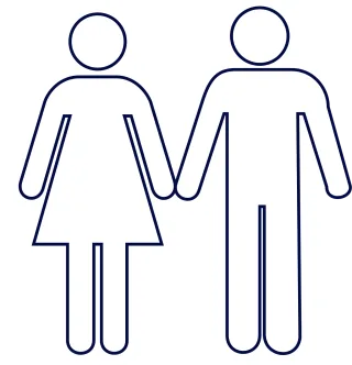 Man Woman Toilet Stickdatei