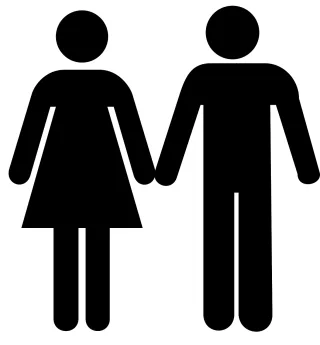 Man Woman Toilet Stickdatei