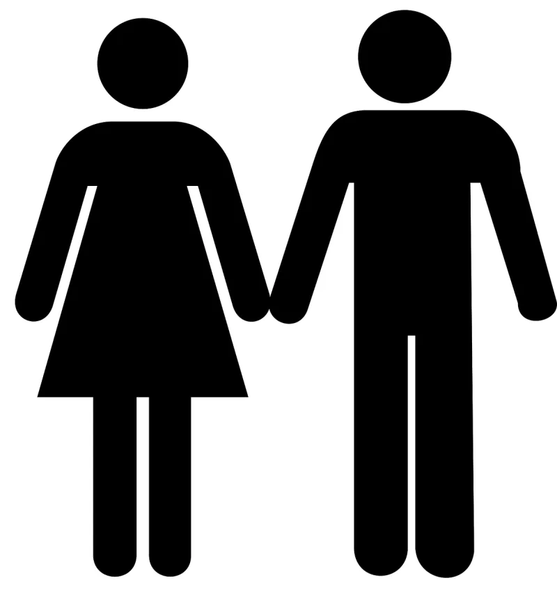 Man Woman Toilet Stickdatei – Herzen & Liebe