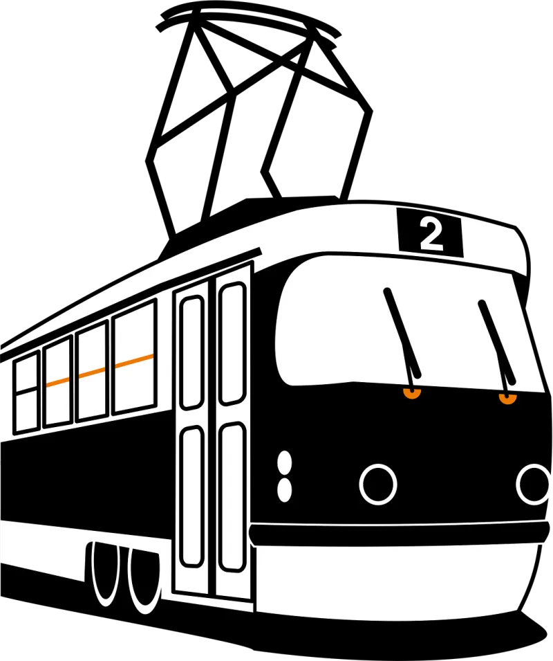 Trolley Public transport City Stickdatei – Kinder