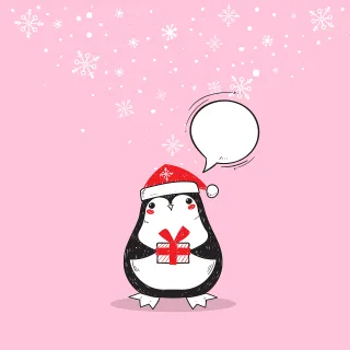 Christmas Penguin New year Stickdatei