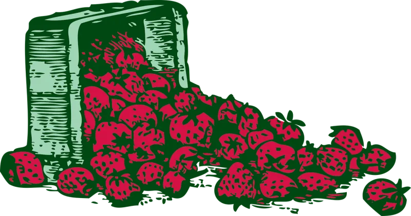 Strawberries Fruit Berries Stickdatei – Essen & Trinken