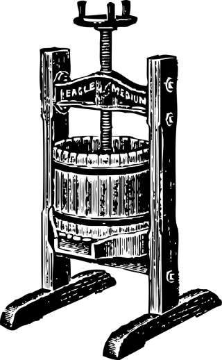 Wine Press Grapes Stickdatei