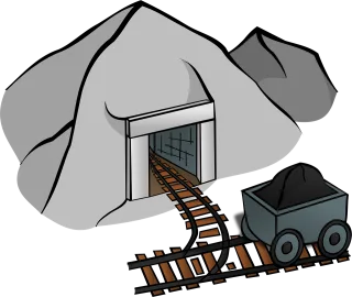 Coal mine Mine Cave Stickdatei