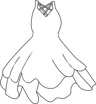 Wedding dress Black White Stickdatei