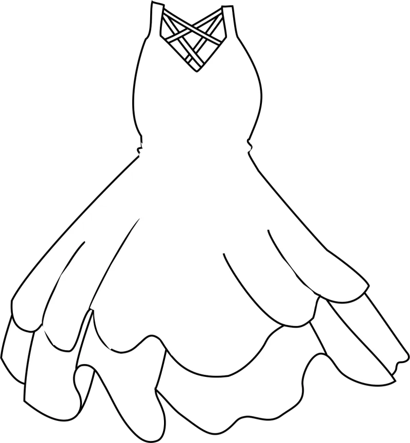 Wedding dress Black White Stickdatei – Herzen & Liebe