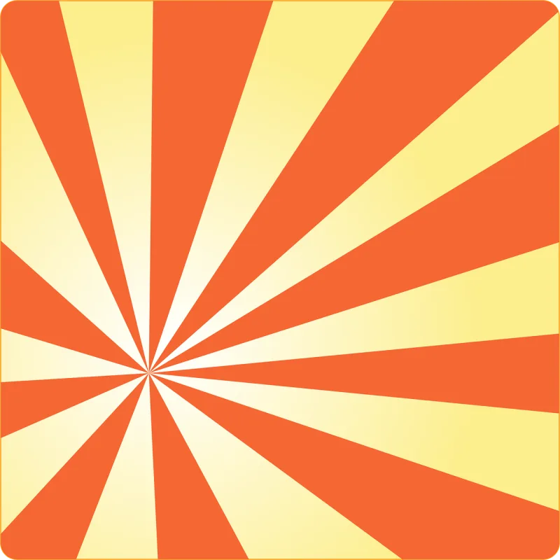 Sunburst Sun rays Orange Stickdatei – Natur