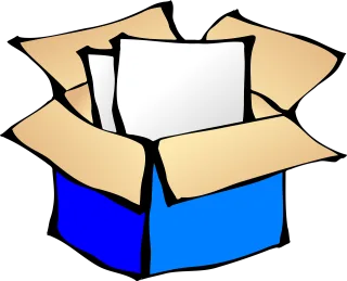 Cardboard box Open Sheets Stickdatei