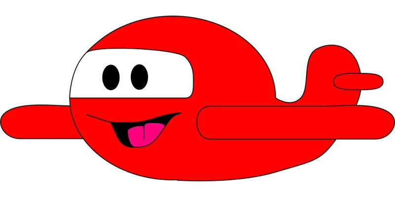 Airplane Plane Red Stickdatei – Fahrzeuge