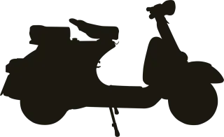 Scooter Vehicle Silhouette Stickdatei