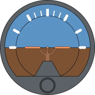 Attitude indicator Aviation Artificial horizon Stickdatei