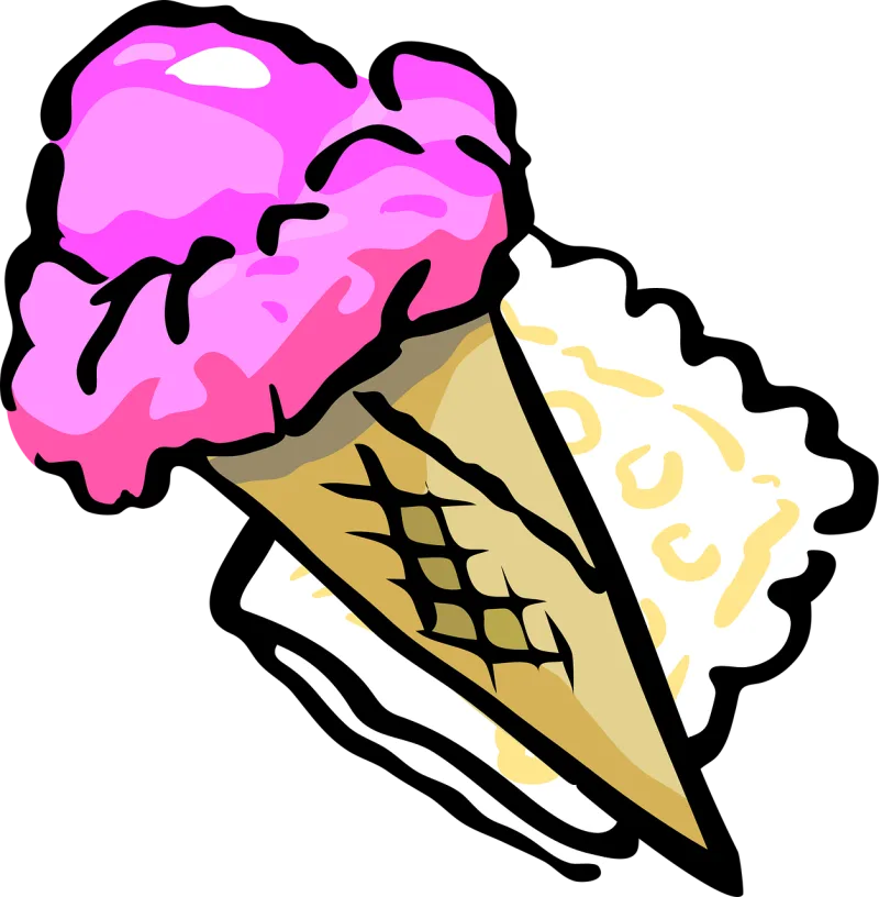Cone Ice cream Pink Stickdatei – Kinder