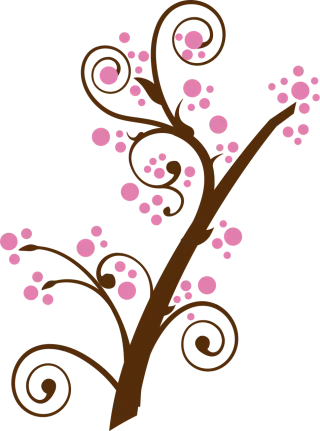 Floral Twig Branch Stickdatei
