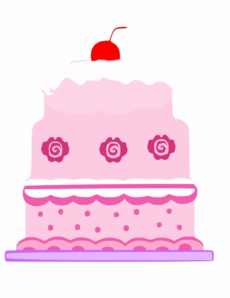 Birthday cake Cake Pink Stickdatei – Essen & Trinken