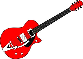 Guitar Red Black Stickdatei