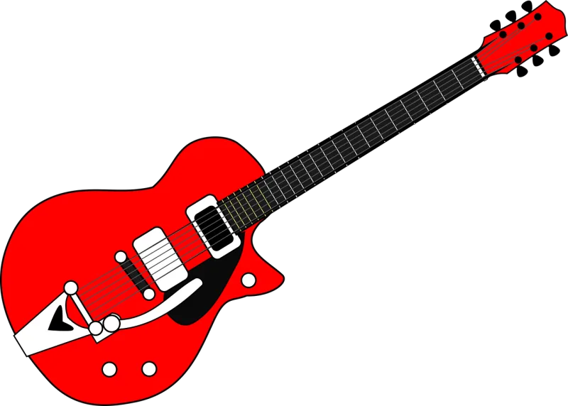 Guitar Red Black Stickdatei – Musik