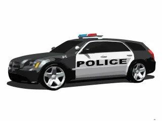 Police car Cops Car Stickdatei