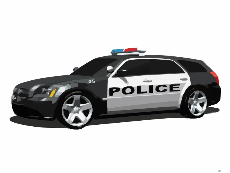 Police car Cops Car Stickdatei – Fahrzeuge