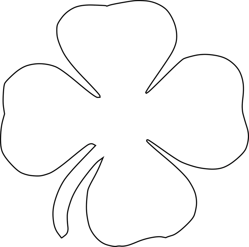 Clover Four-leaf clover Luck Stickdatei – Natur