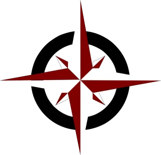 Compass rose South North Stickdatei