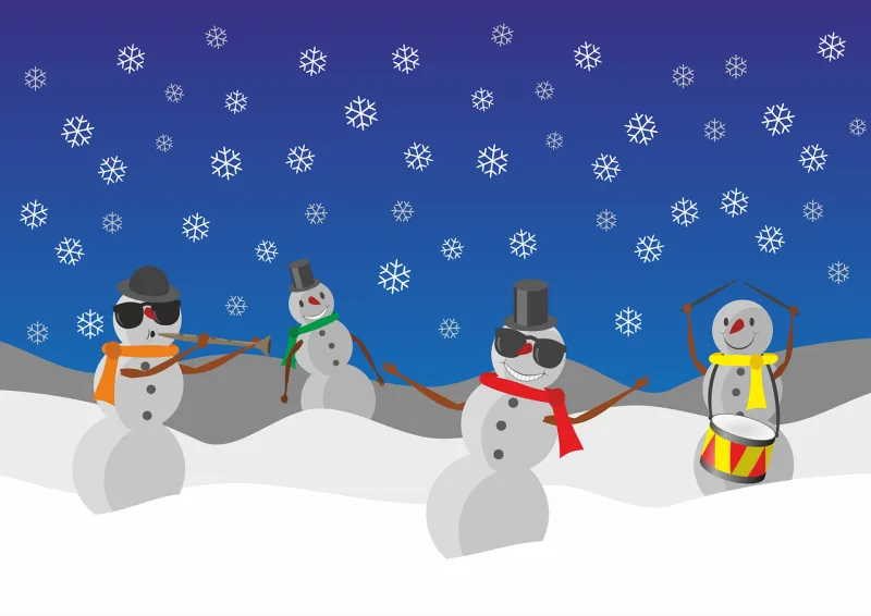 Snowman Snowmen Winter Stickdatei – Weihnachten