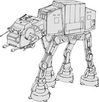 Star wars At-at Star Stickdatei