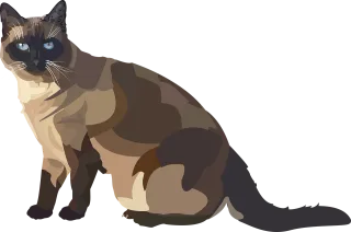 Siam Cat Breed cat Stickdatei
