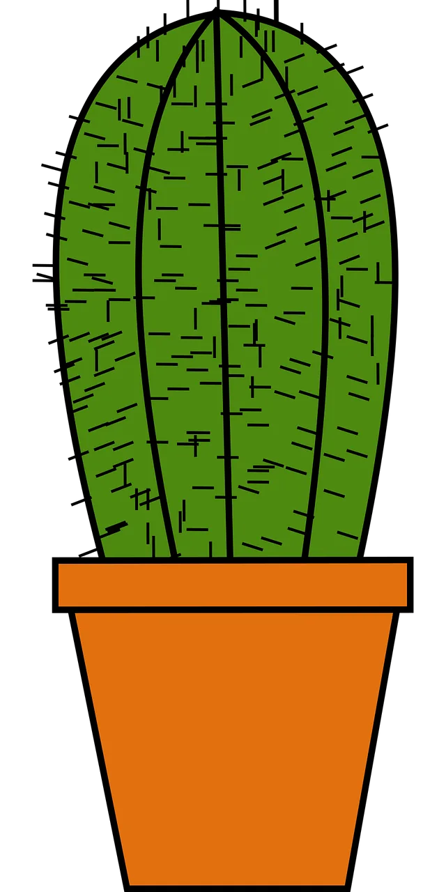 Cactus Clay pot Green Stickdatei – Natur