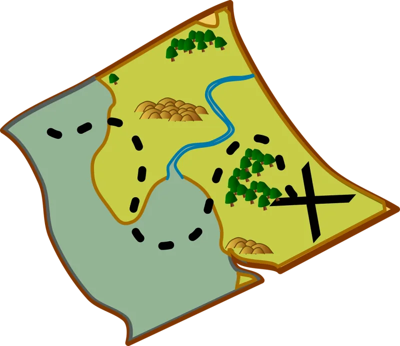 Map Scroll Pirate Stickdatei – Kinder