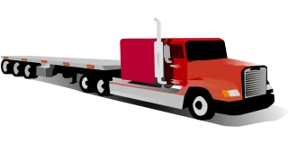 Big truck Eighteen wheeler Tractor and trailer Stickdatei